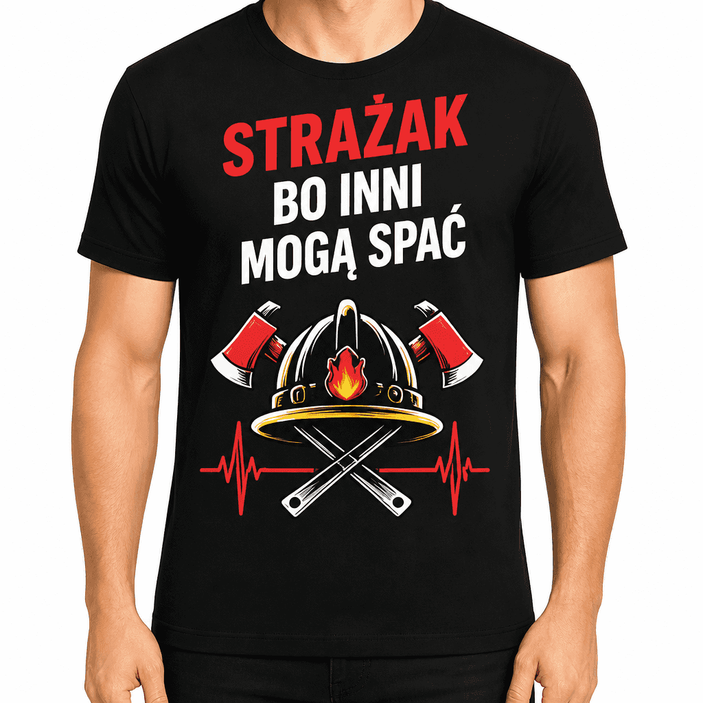 Koszulka dla strażaka – Strażak bo inni mogą spać