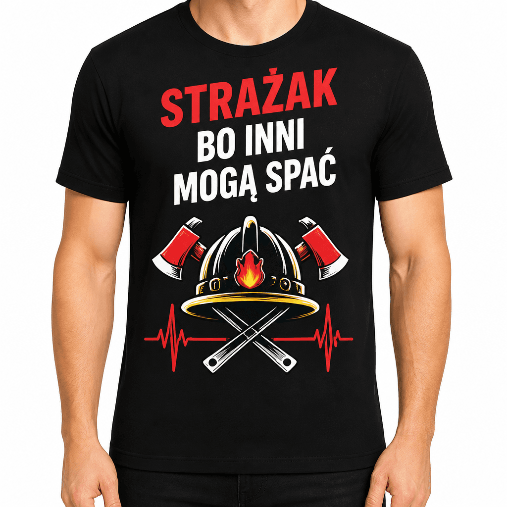 Koszulka dla strażaka – Strażak bo inni mogą spać
