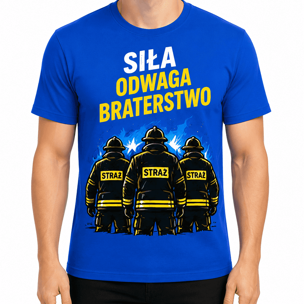 Koszulka dla strażaka – Siła odwaga braterstwo