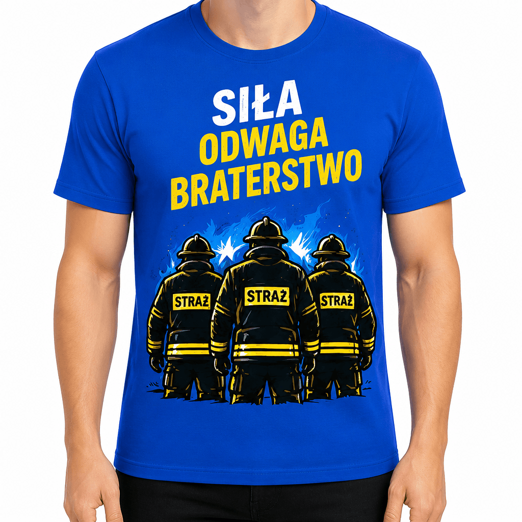 Koszulka dla strażaka – Siła odwaga braterstwo