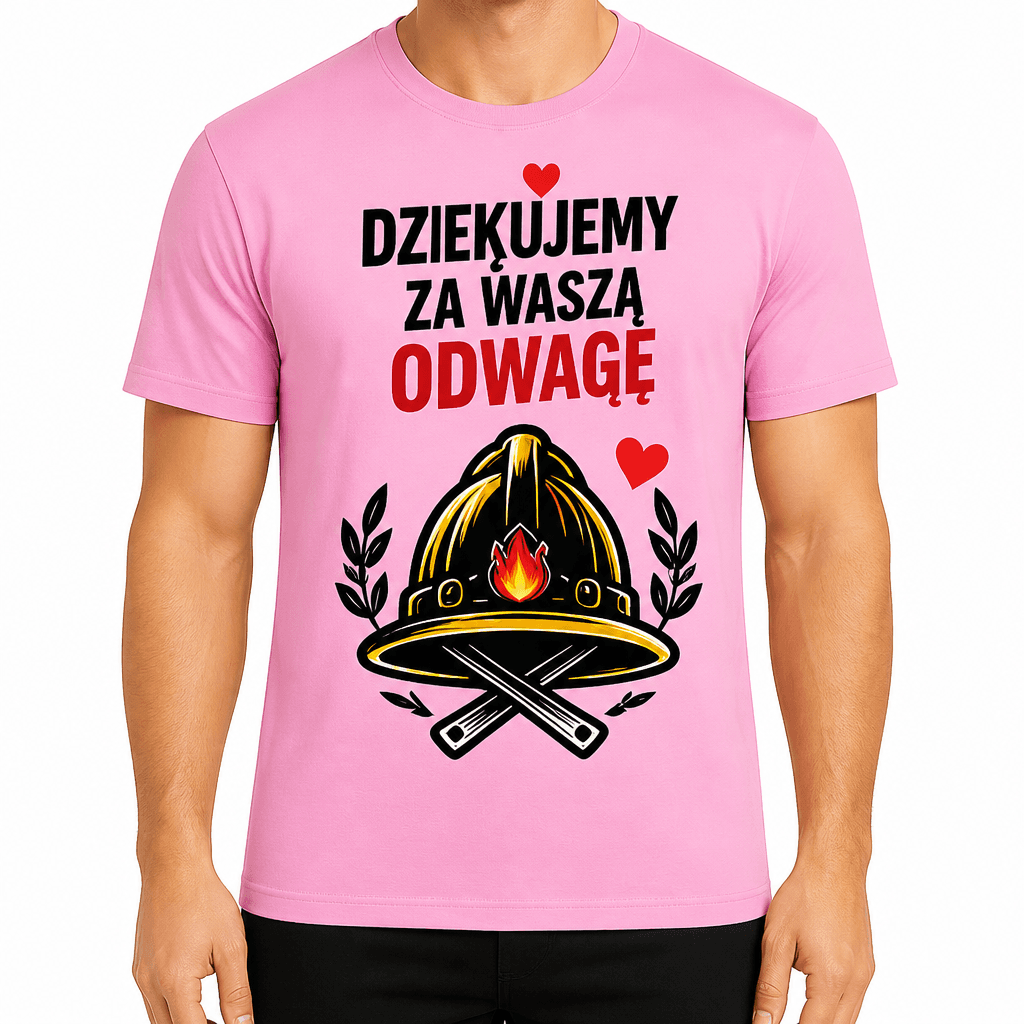 Koszulka dla strażaka – Dziękujemy za waszą odwagę