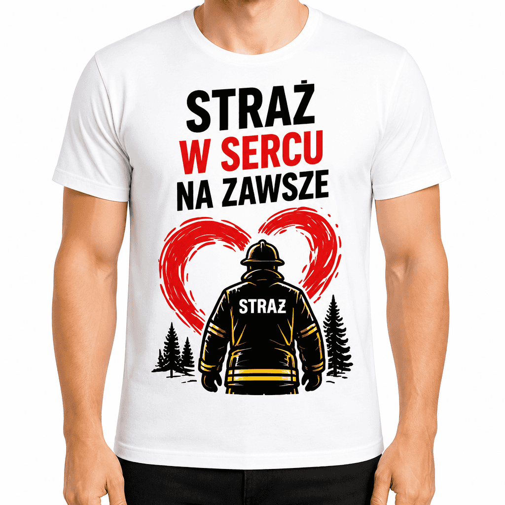 Koszulka dla strażaka – Straż w sercu na zawsze