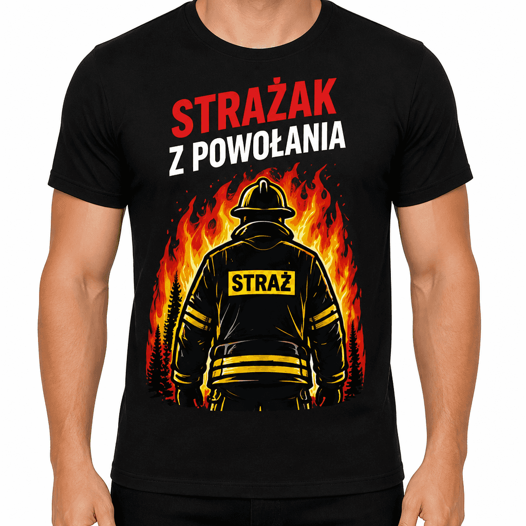 Koszulka dla strażaka – Strażak z powołania