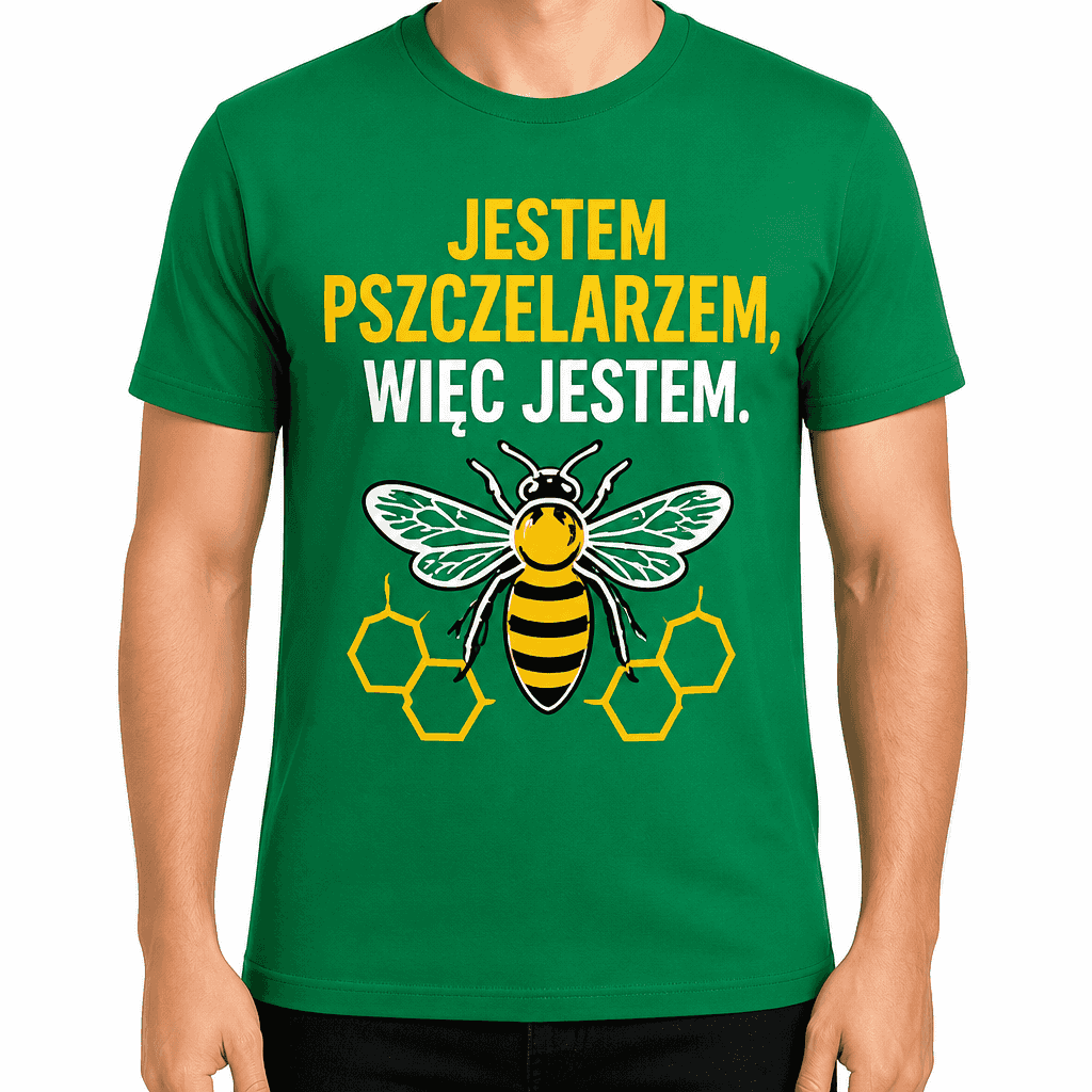 Koszulka pszczelarza – Jestem pszczelarzem, więc jestem.