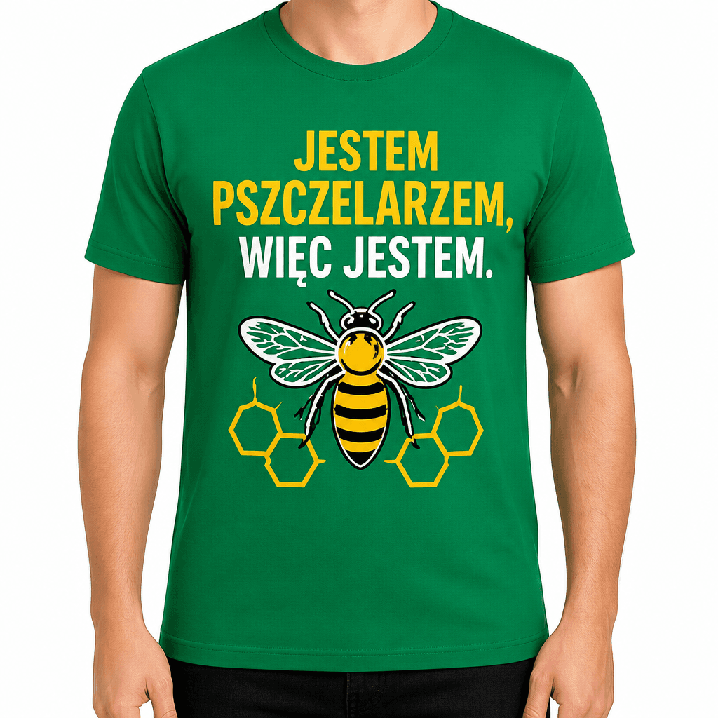 Koszulka pszczelarza – Jestem pszczelarzem, więc jestem.