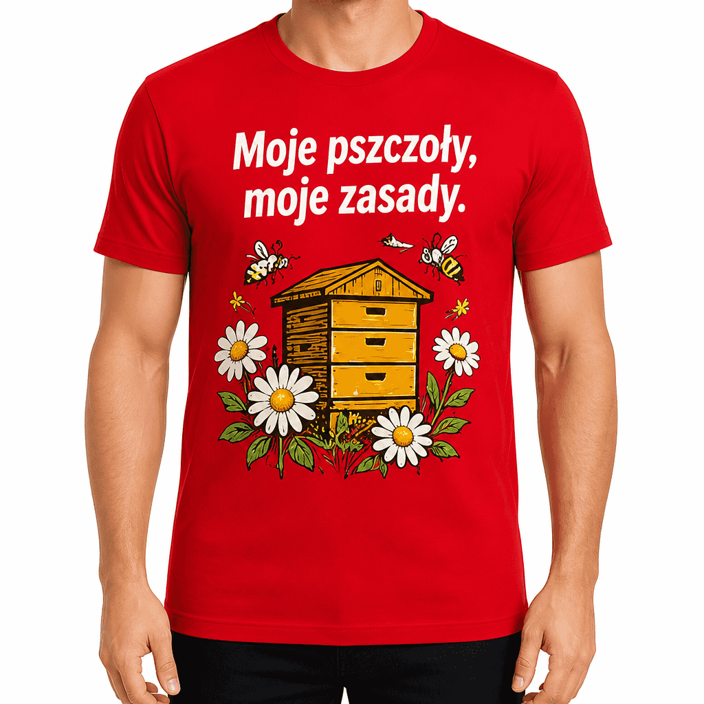 Koszulka pszczelarza – Moje pszczoły, moje zasady.