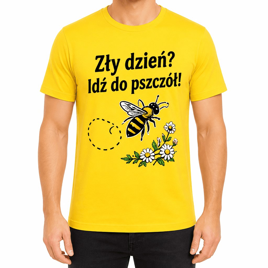Koszulka pszczelarza – Zły dzień? Idź do pszczół!