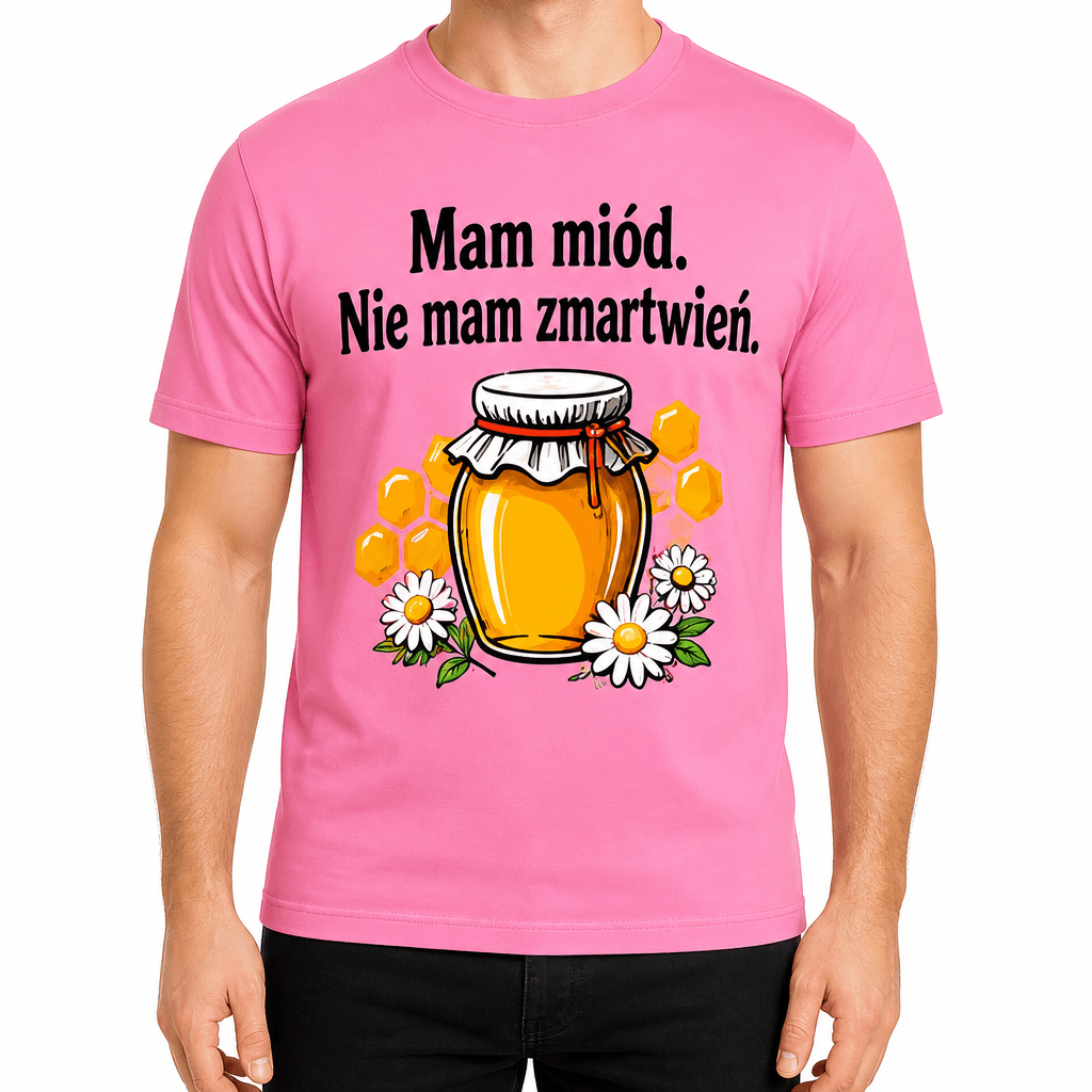 Koszulka pszczelarza – Mam miód. Nie mam zmartwień.