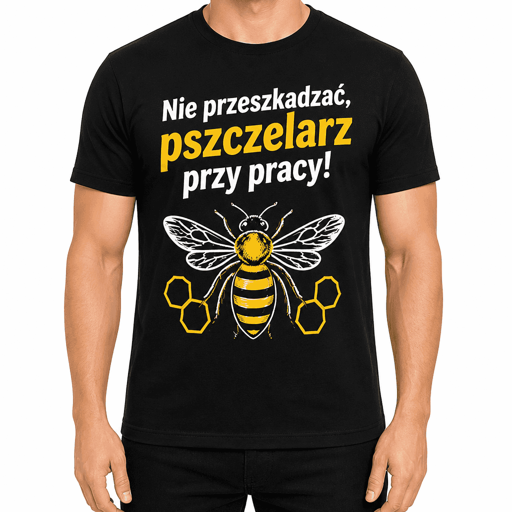 Koszulka pszczelarza – Nie przeszkadzać, pszczelarz przy pracy!