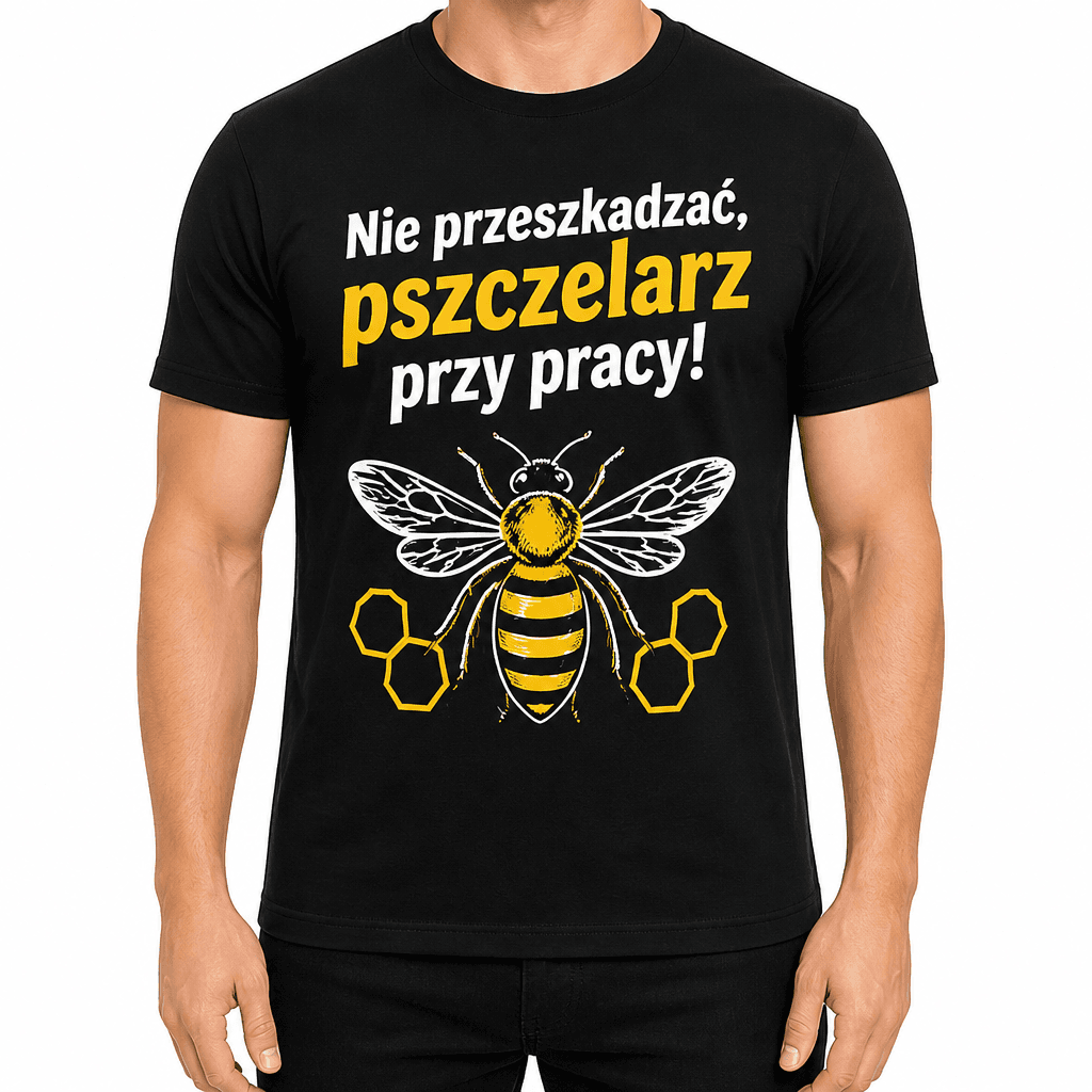 Koszulka pszczelarza – Nie przeszkadzać, pszczelarz przy pracy!