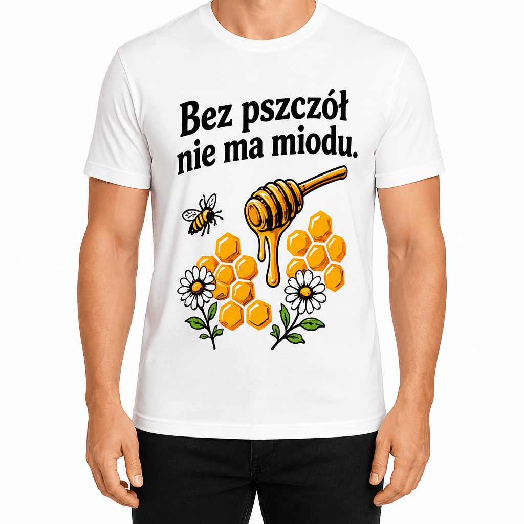 Koszulka pszczelarza – Bez pszczół nie ma miodu.