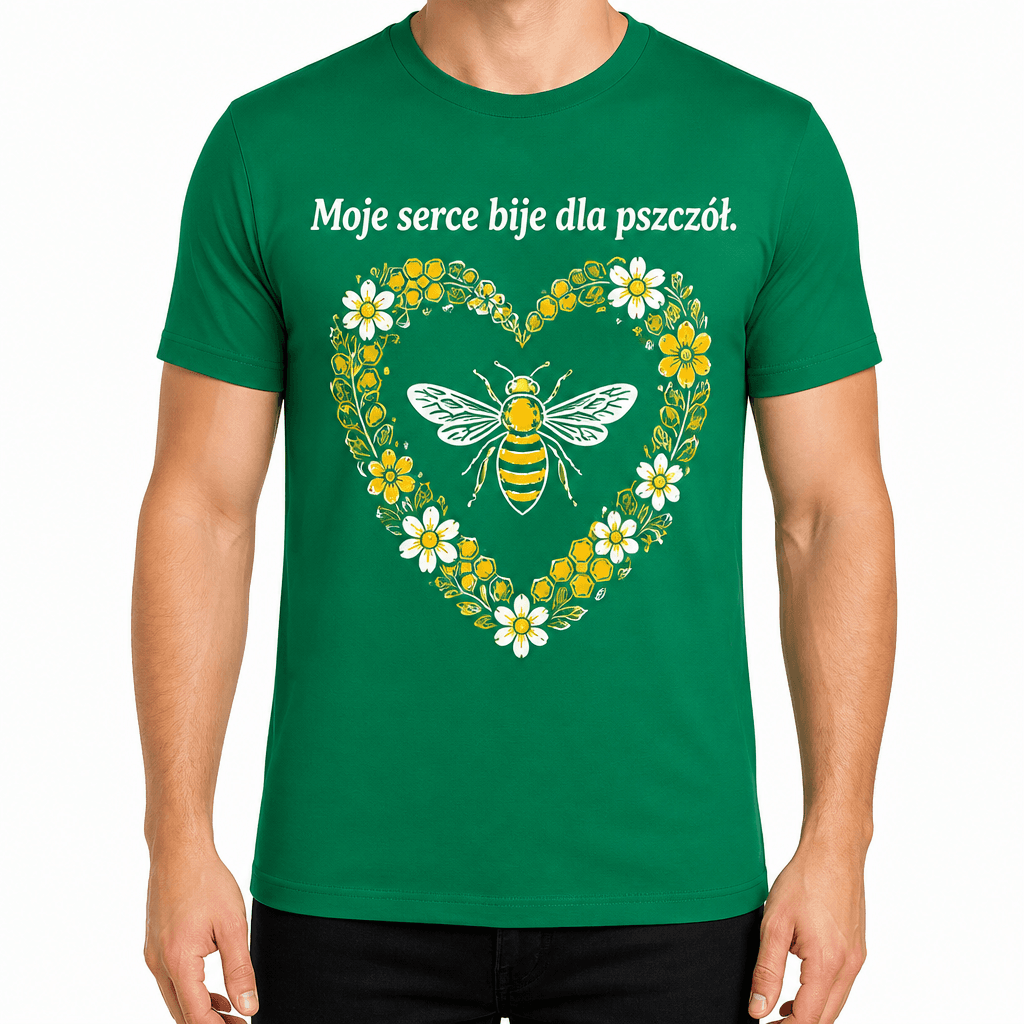 Koszulka pszczelarza – Moje serce bije dla pszczół.