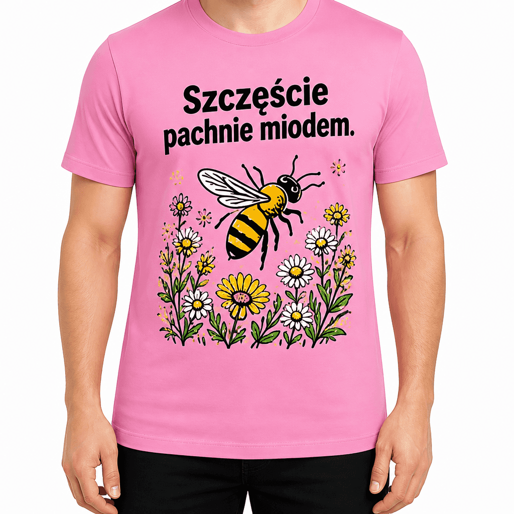 Koszulka pszczelarza – Szczęście pachnie miodem.