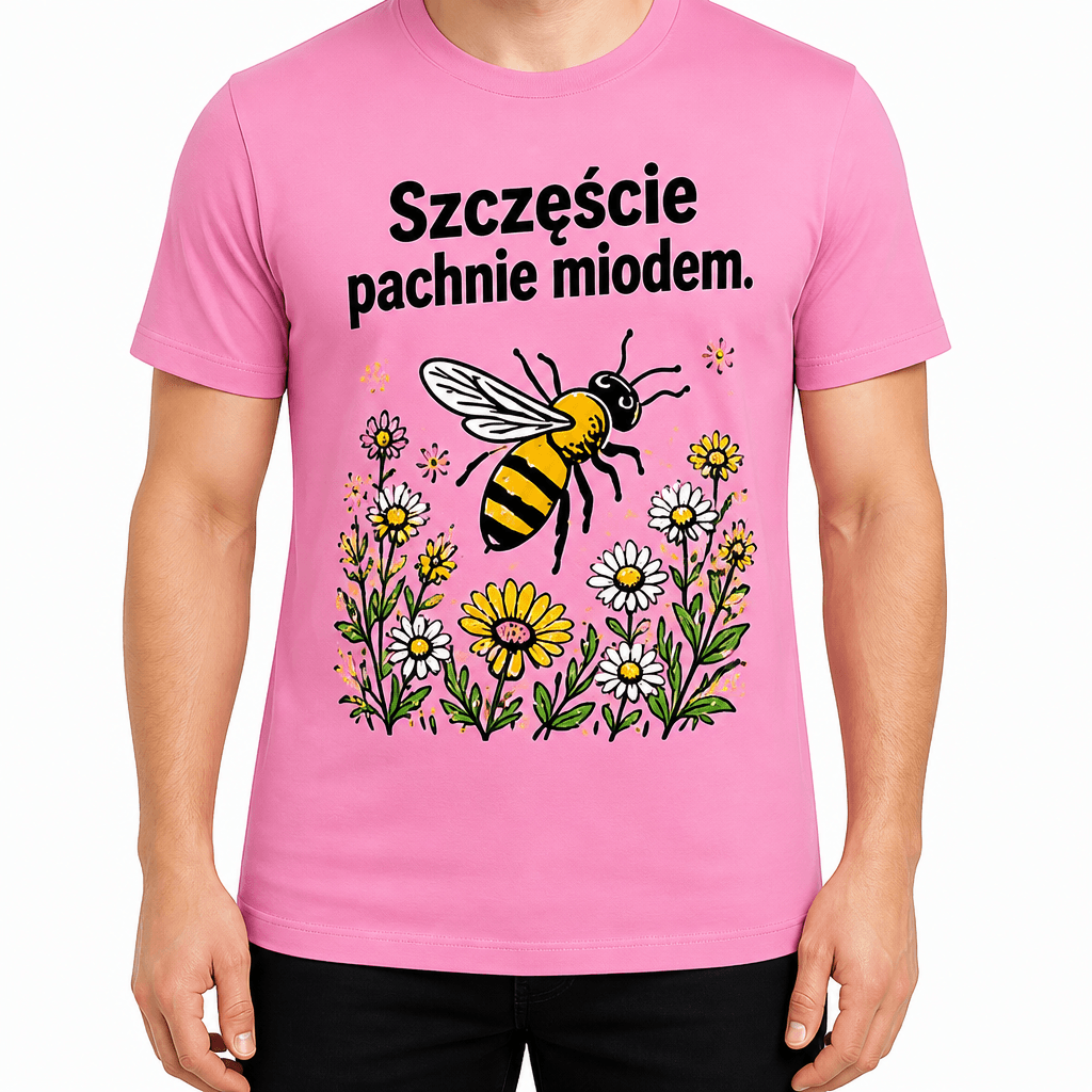 Koszulka pszczelarza – Szczęście pachnie miodem.