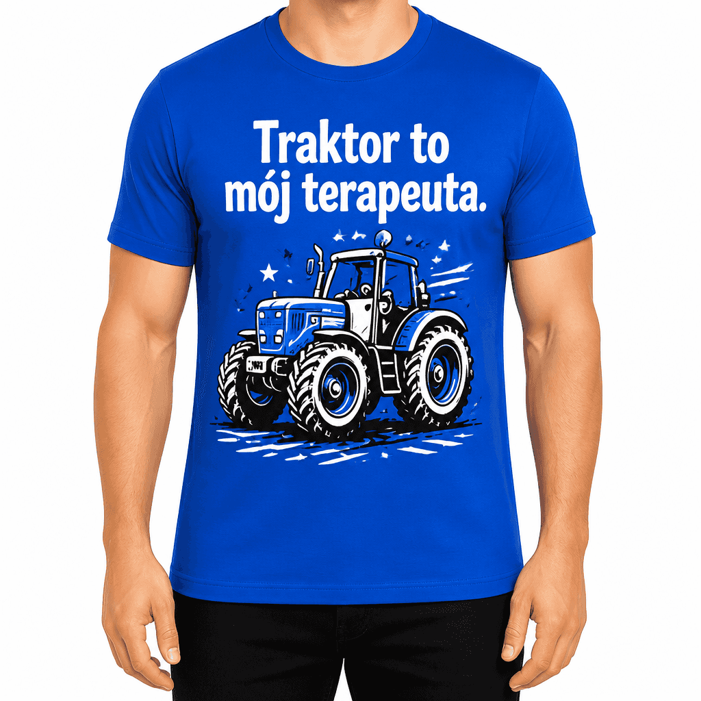 Koszulka dla rolnika – Traktor to mój terapeuta.