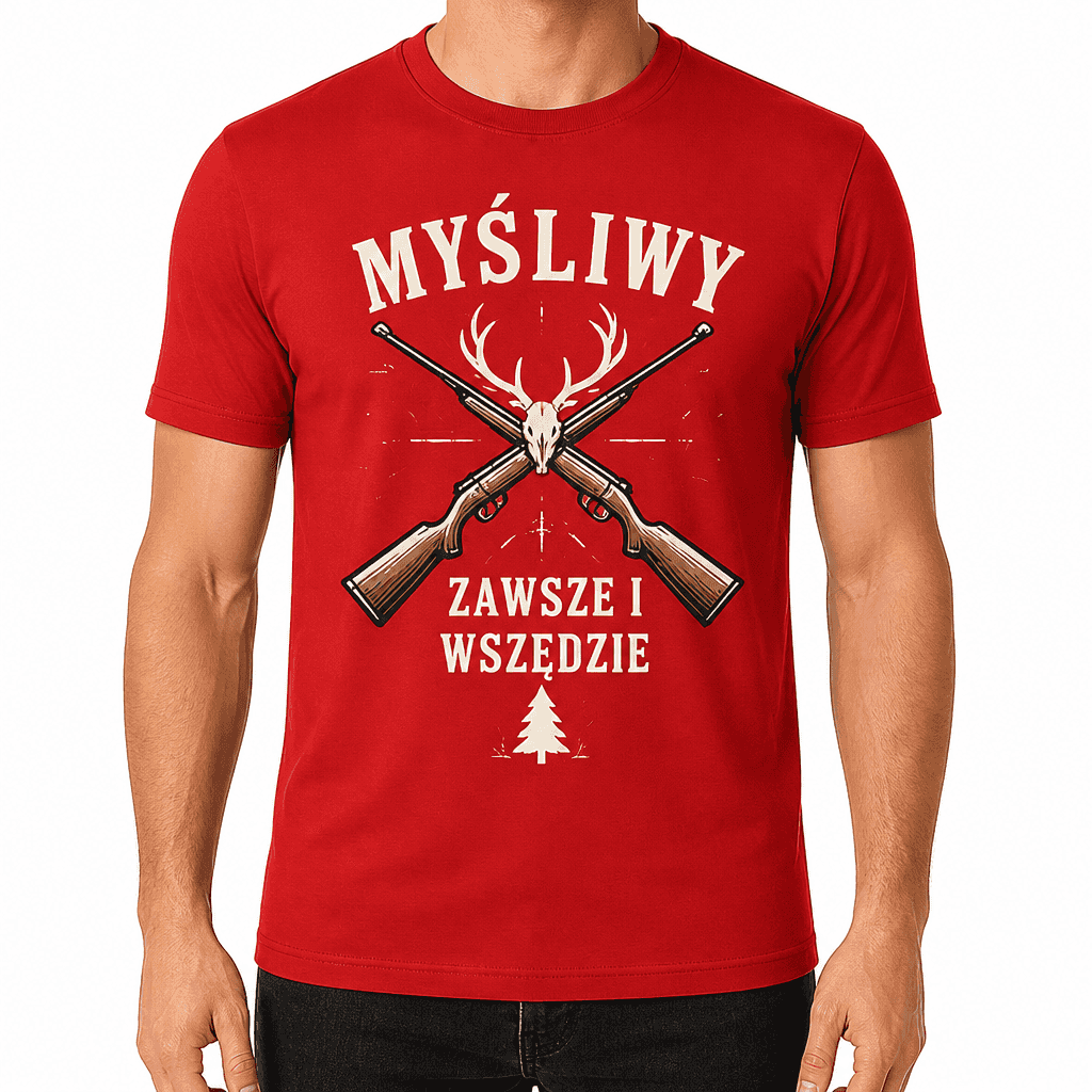Koszulka myśliwska – Myśliwy zawsze i wszędzie
