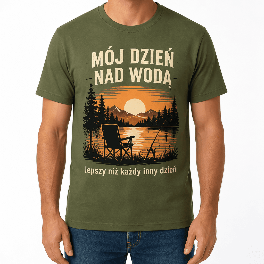 Koszulka wędkarska – MÓJ DZIEŃ NAD WODĄ
