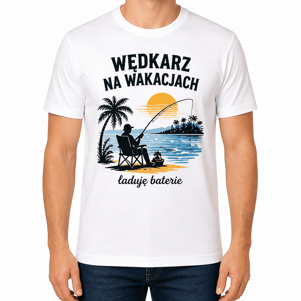 Koszulka wędkarska – WĘDKARZ NA WAKACJACH