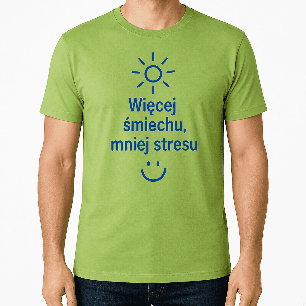 Koszulka dla współpracownika – Więcej śmiechu, mniej stresu