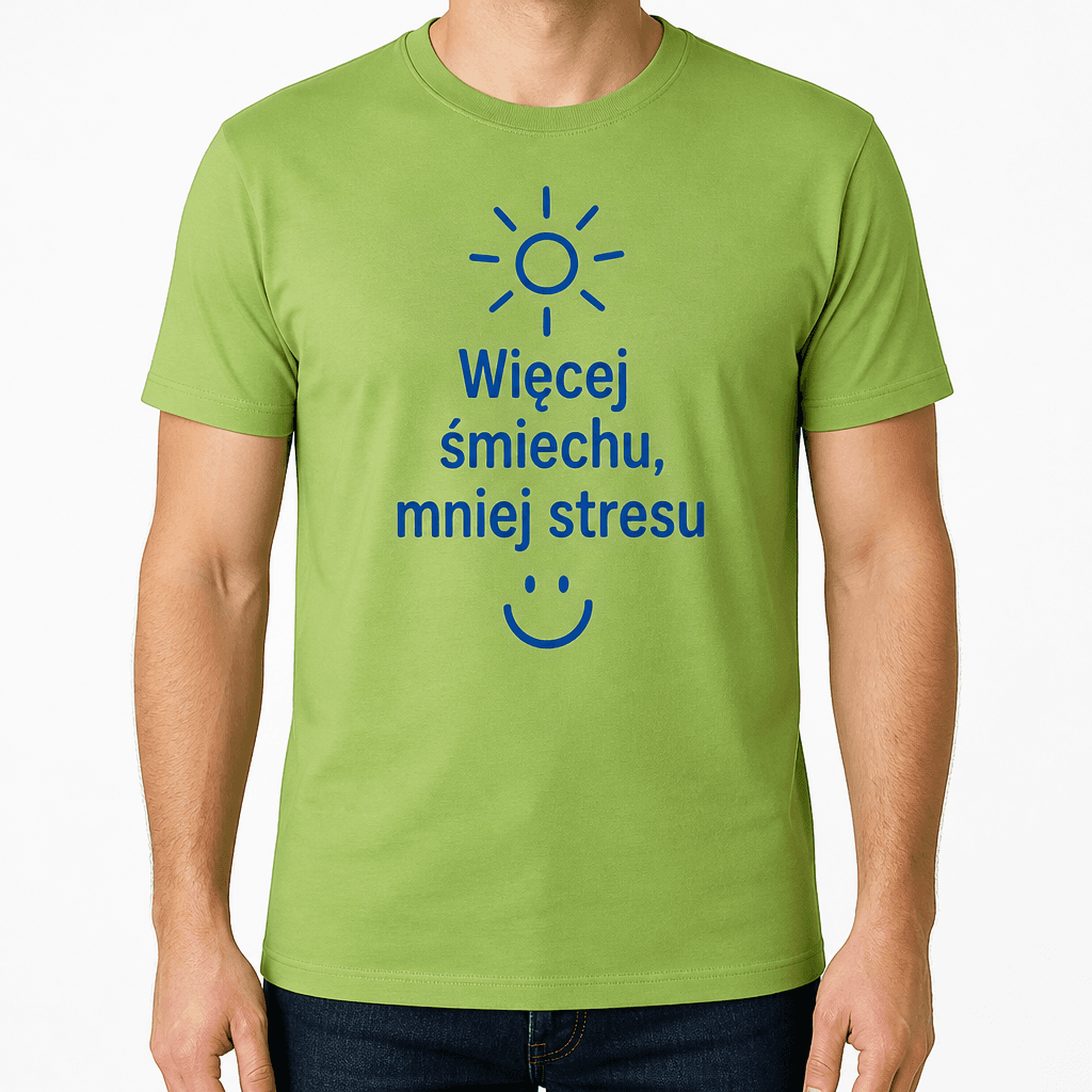 Koszulka dla współpracownika – Więcej śmiechu, mniej stresu