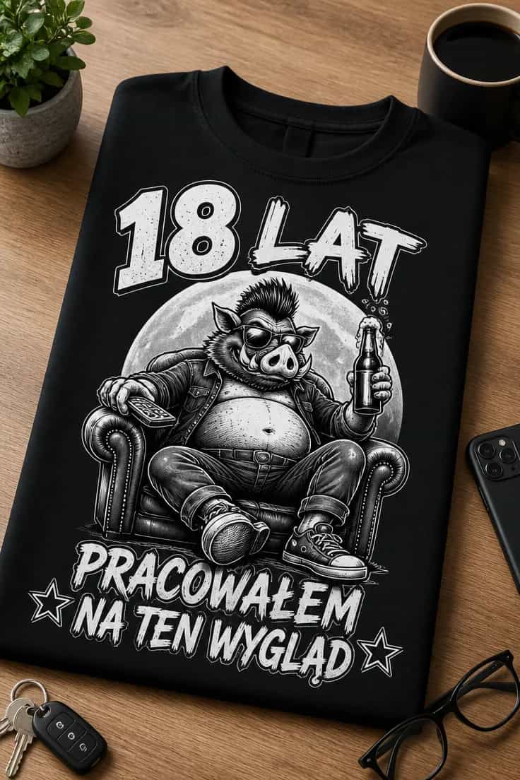 Koszulka 18 lat pracowałem na ten wygląd