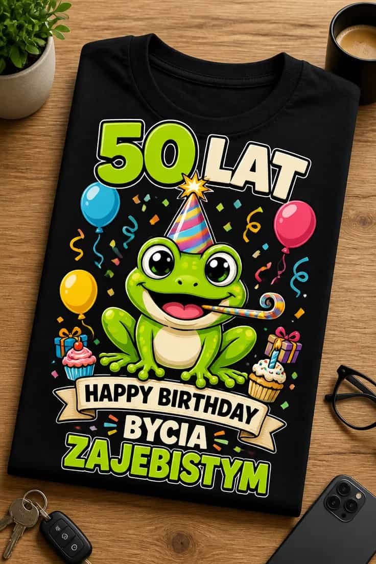 Koszulka 50 lat happy birthday bycia zajebistym