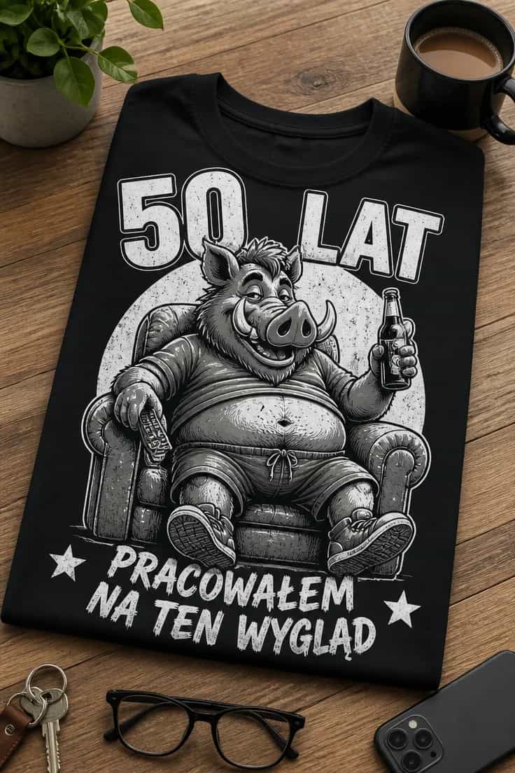 Koszulka 50 lat pracowałem na ten wygląd