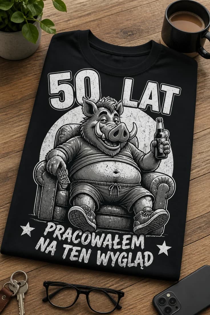 Koszulka 50 lat pracowałem na ten wygląd