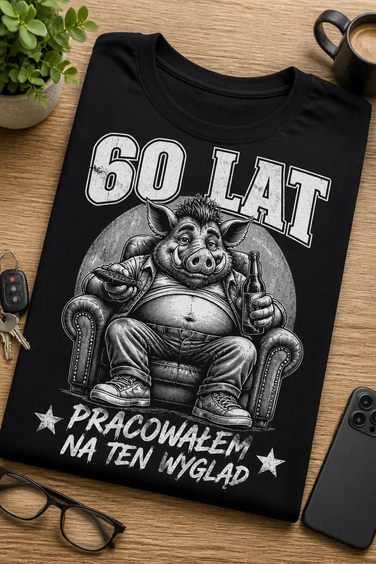 Koszulka 60 lat pracowałem na ten wygląd