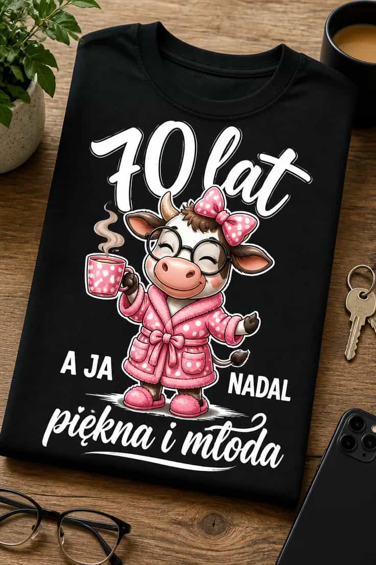 Koszulka 70 lat a ja nadal piękna i młoda