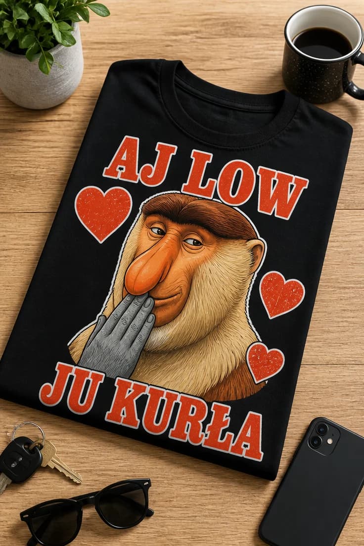 Koszulka dla zakochanych – Aj Low Ju Kurła