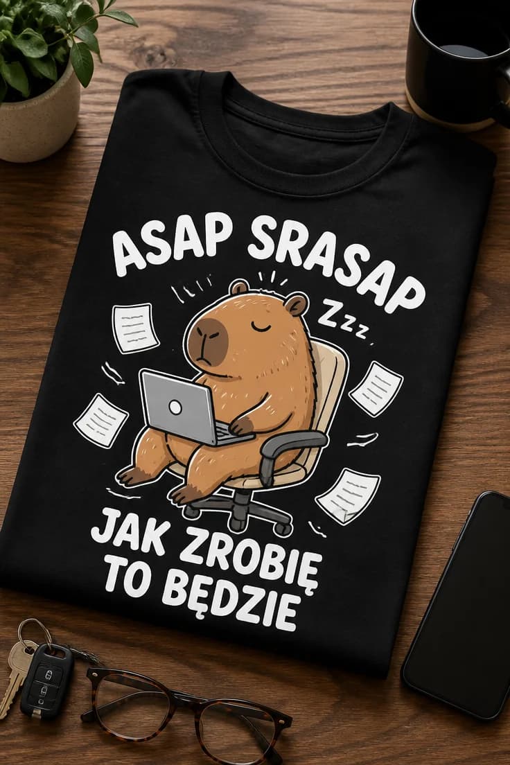 Koszulka asap srasap jak zrobię to będzie