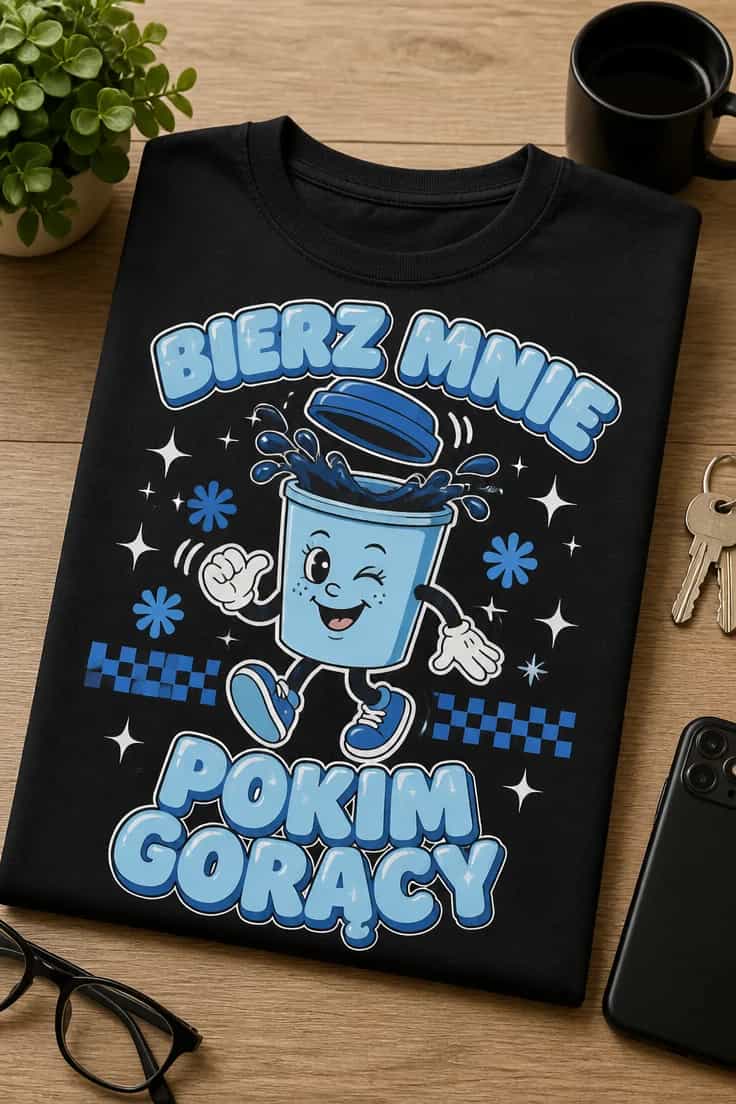 Koszulka dla faceta z dystansem – Bierz Mnie Pókim Gorący