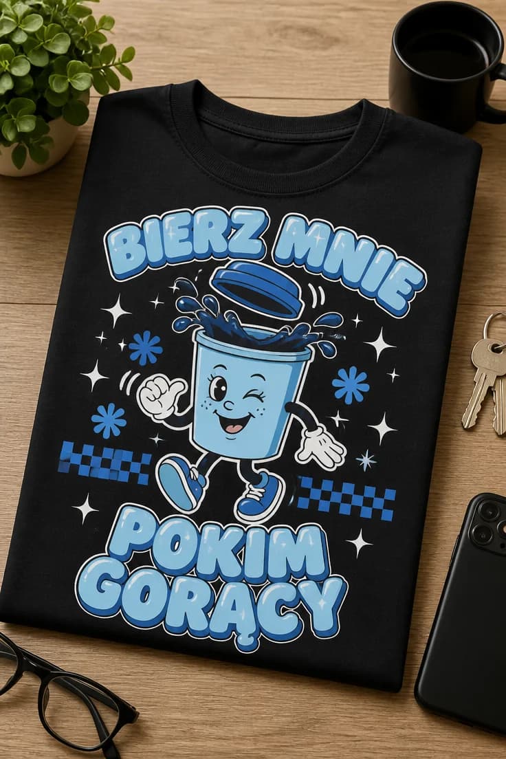 Koszulka dla faceta z dystansem – Bierz Mnie Pókim Gorący