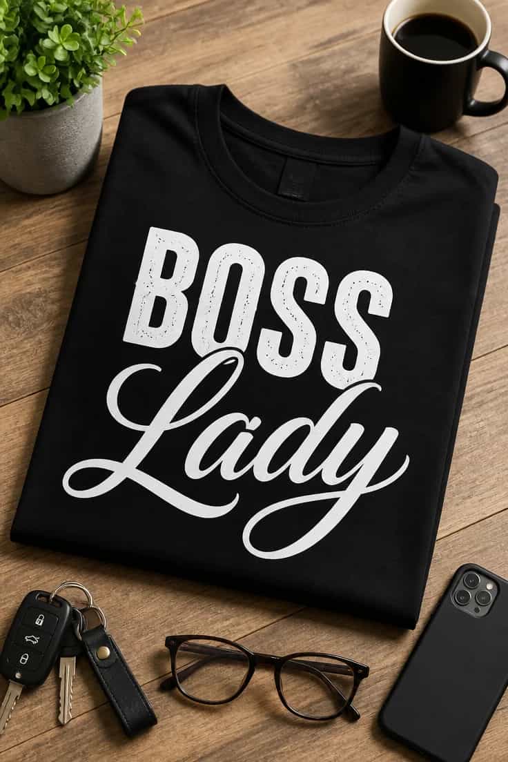 Koszulka dla pewnej siebie mamy – Boss Lady