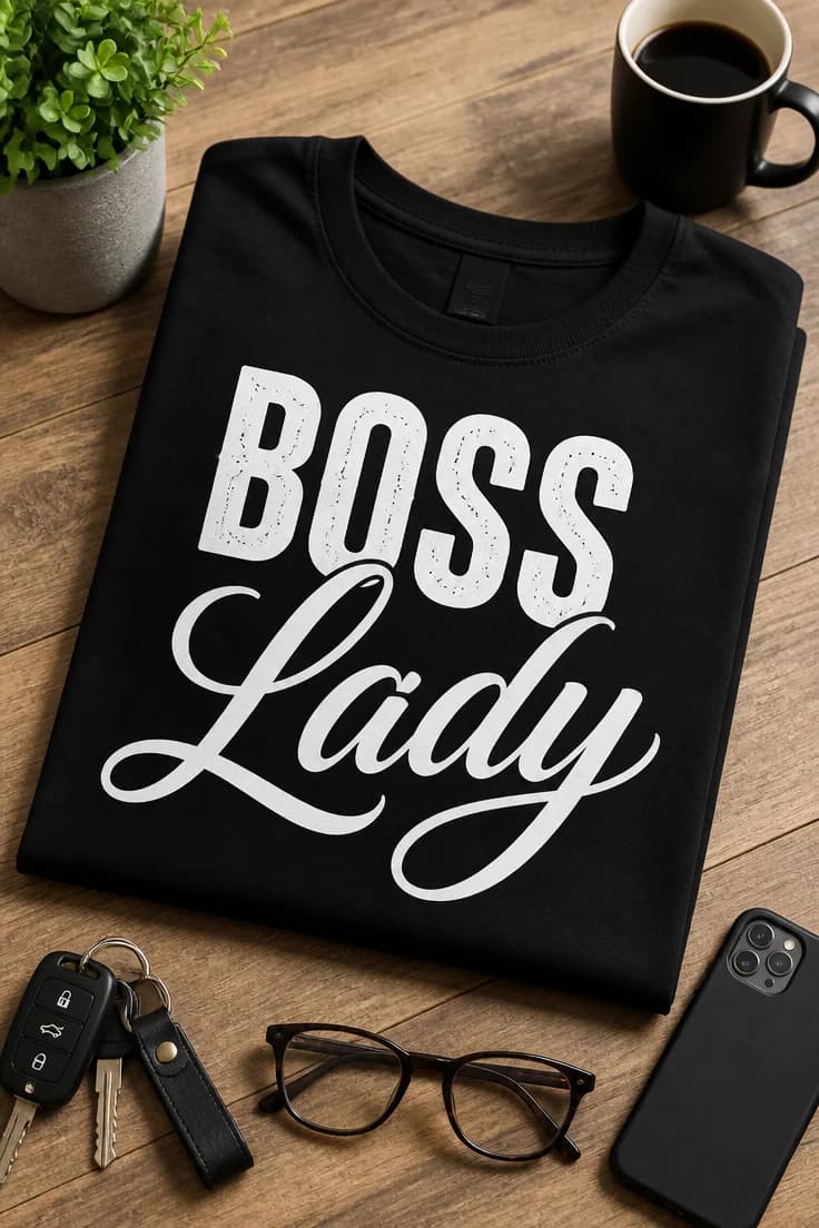Koszulka dla pewnej siebie mamy – Boss Lady