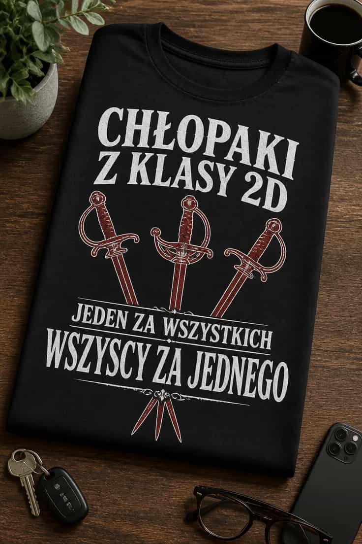Koszulka chłopaki z klasy 2d jeden za wszystkich