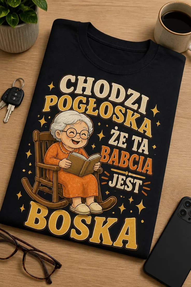 Koszulka dla babci – Chodzi Pogłoska Że Ta Babcia Jest Boska