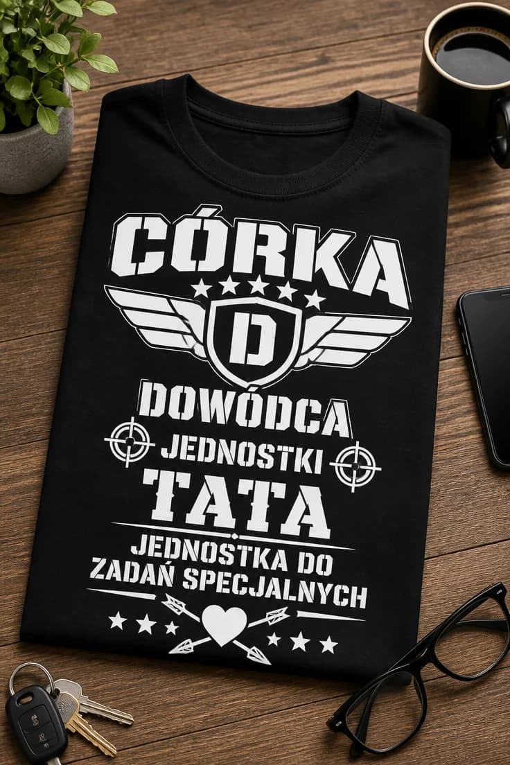 Koszulka córka dowódca, tata do zadań specjalnych