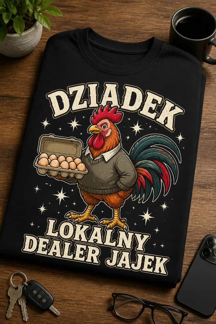 Koszulka dla dziadka – Dziadek Lokalny Dealer Jajek