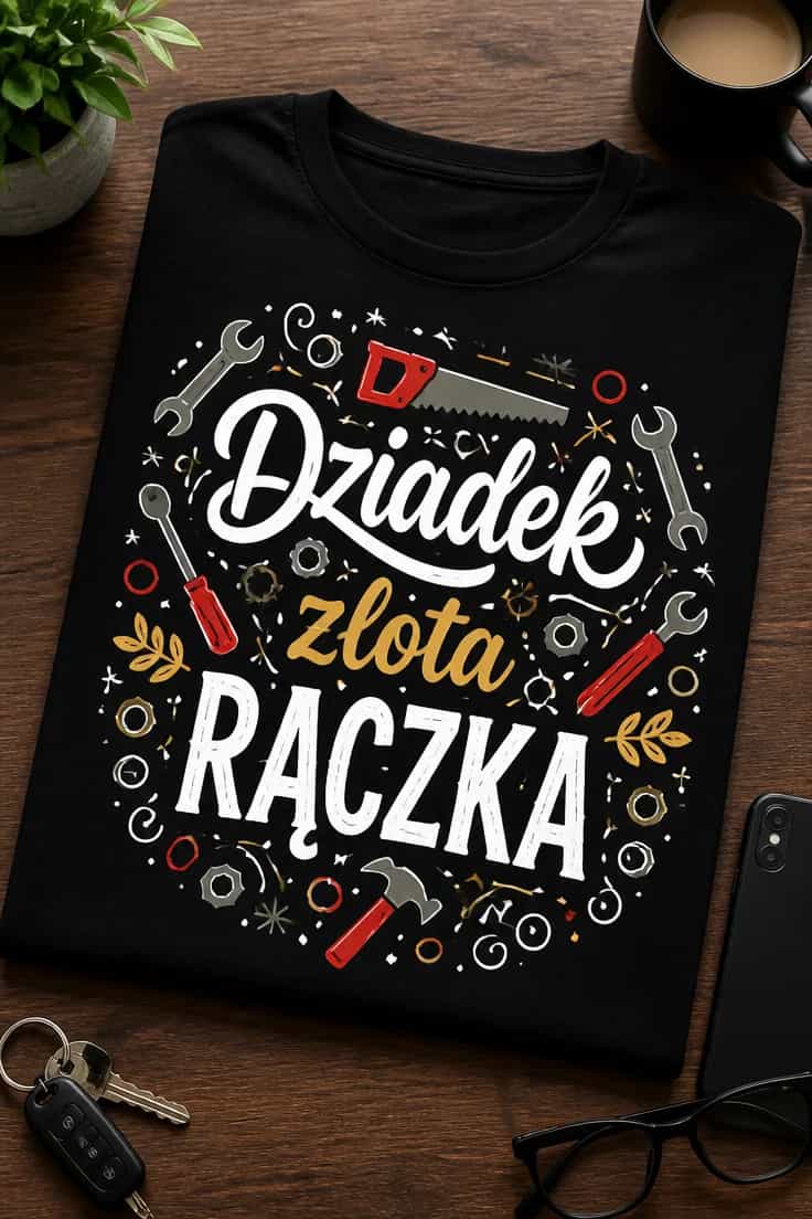 Koszulka dla dziadka złotej rączki – Dziadek złota Rączka