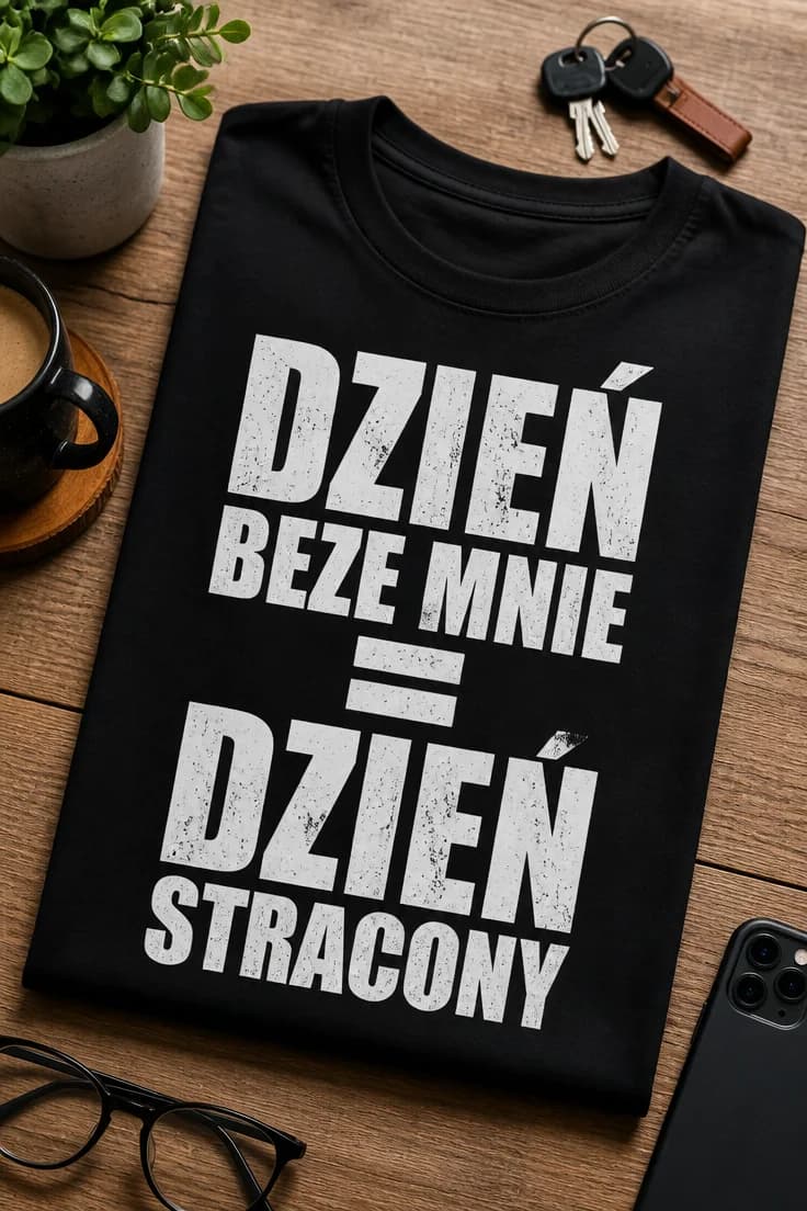 Koszulka dzień beze mnie to dzień stracony