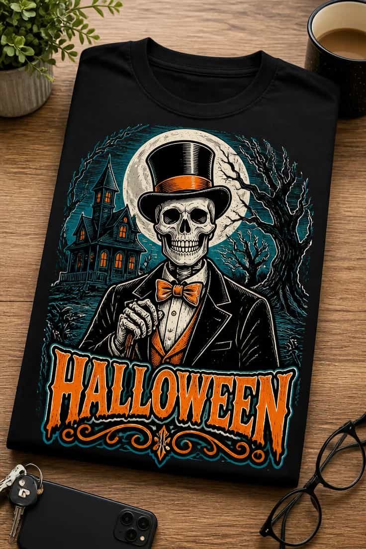 Koszulka z krótkim motywem – Halloween 8