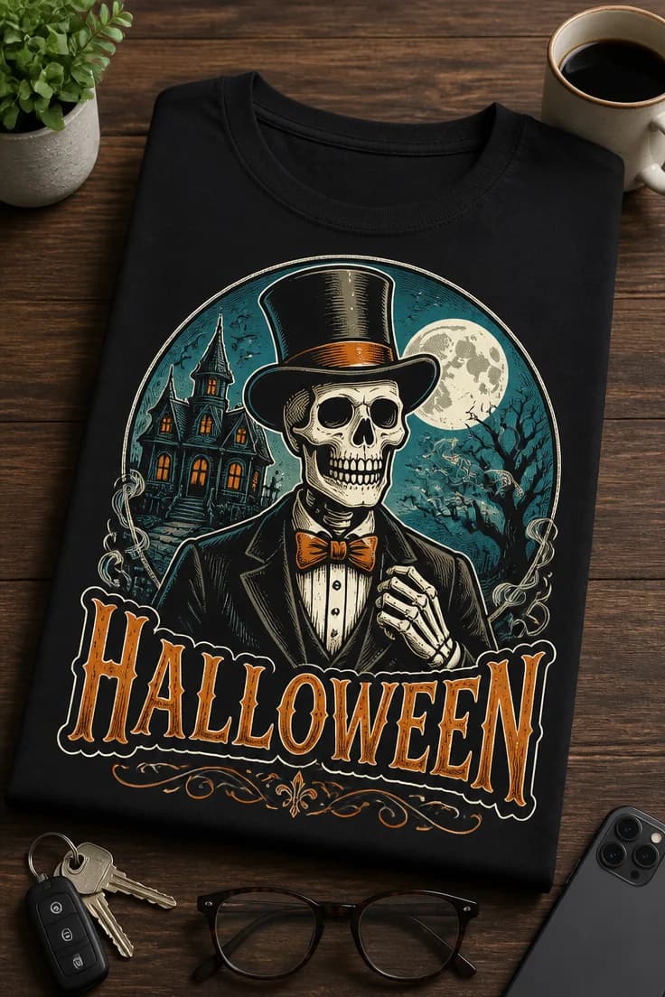 Koszulka z krótkim motywem – Halloween