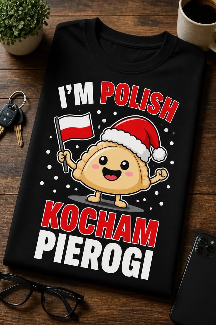 Koszulka dla miłośniczki pierogów I'm Polish kocham pierogi