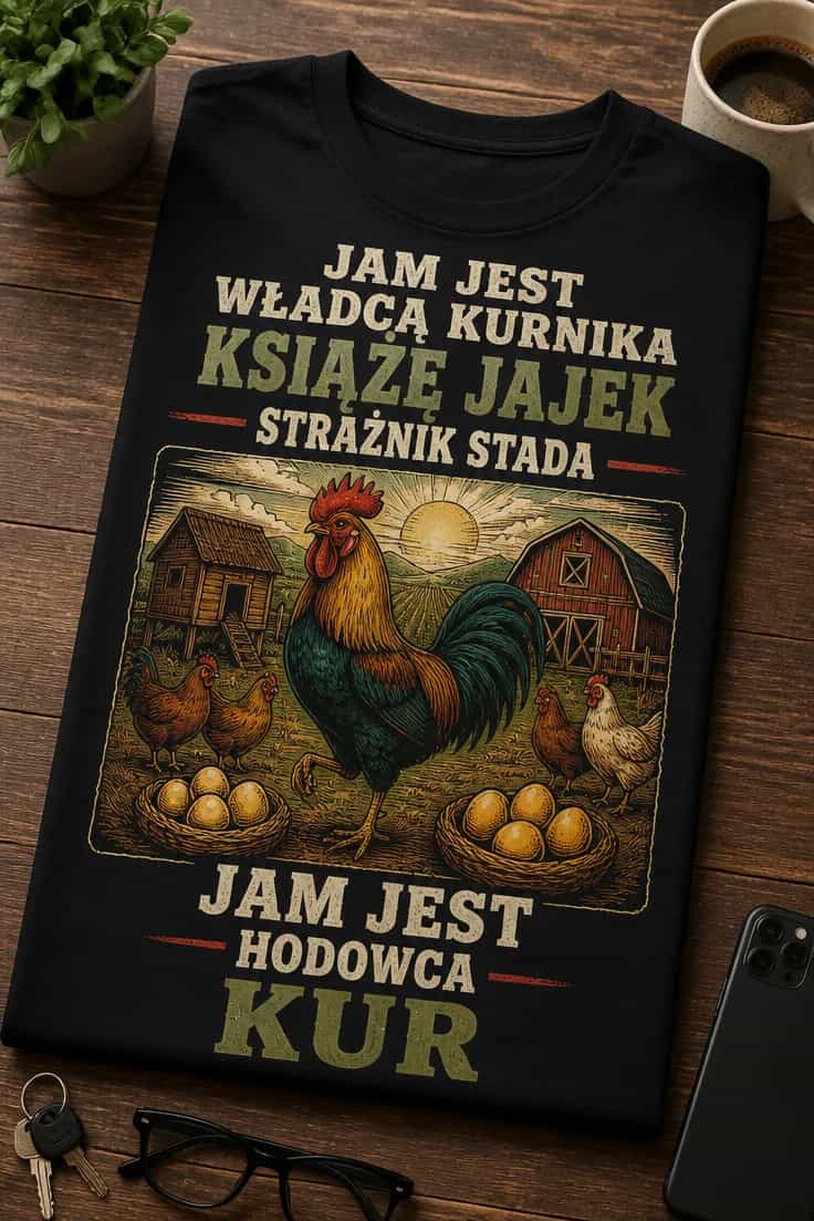 Koszulka władca kurnika hodowca kur