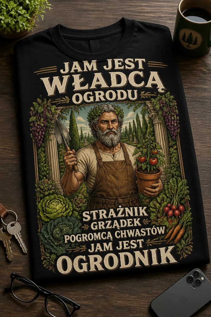 Koszulka dla ogrodnika jam jest władcą ogrodu