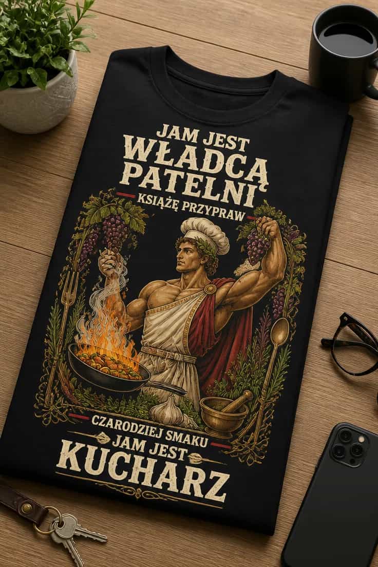 Koszulka władca patelni książę przypraw czarodziej smaku