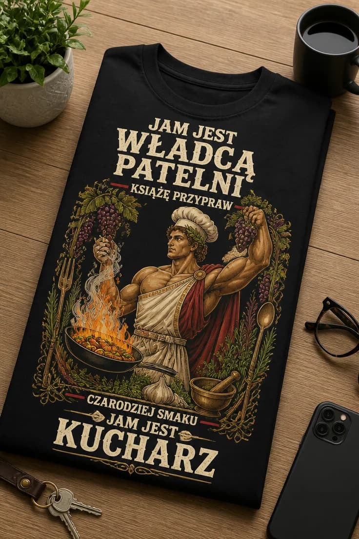 Koszulka władca patelni książę przypraw czarodziej smaku