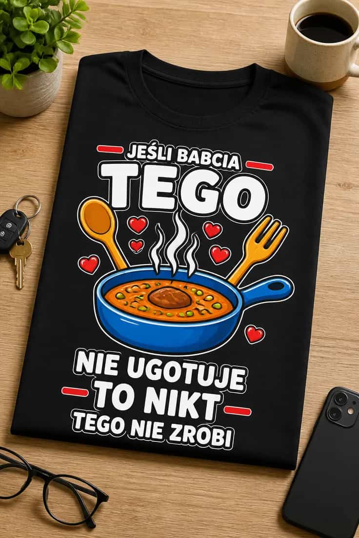 Koszulka dla babci jeśli nie ugotuje to nikt nie zrobi